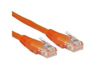 RJ45 patch cord S/FTP (PiMF),w. CAT7 raw cable 0.25m Orange.